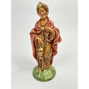 Vintage Atlantic Mold Nativity Figurine Wiseman Christmas 8 Inches
